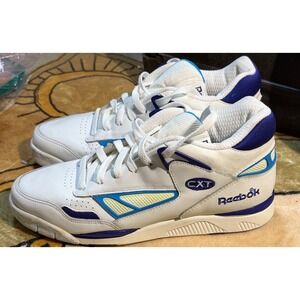 Vintage Reebok CXT Plus II Cross Training System White Blue Mens 9.5